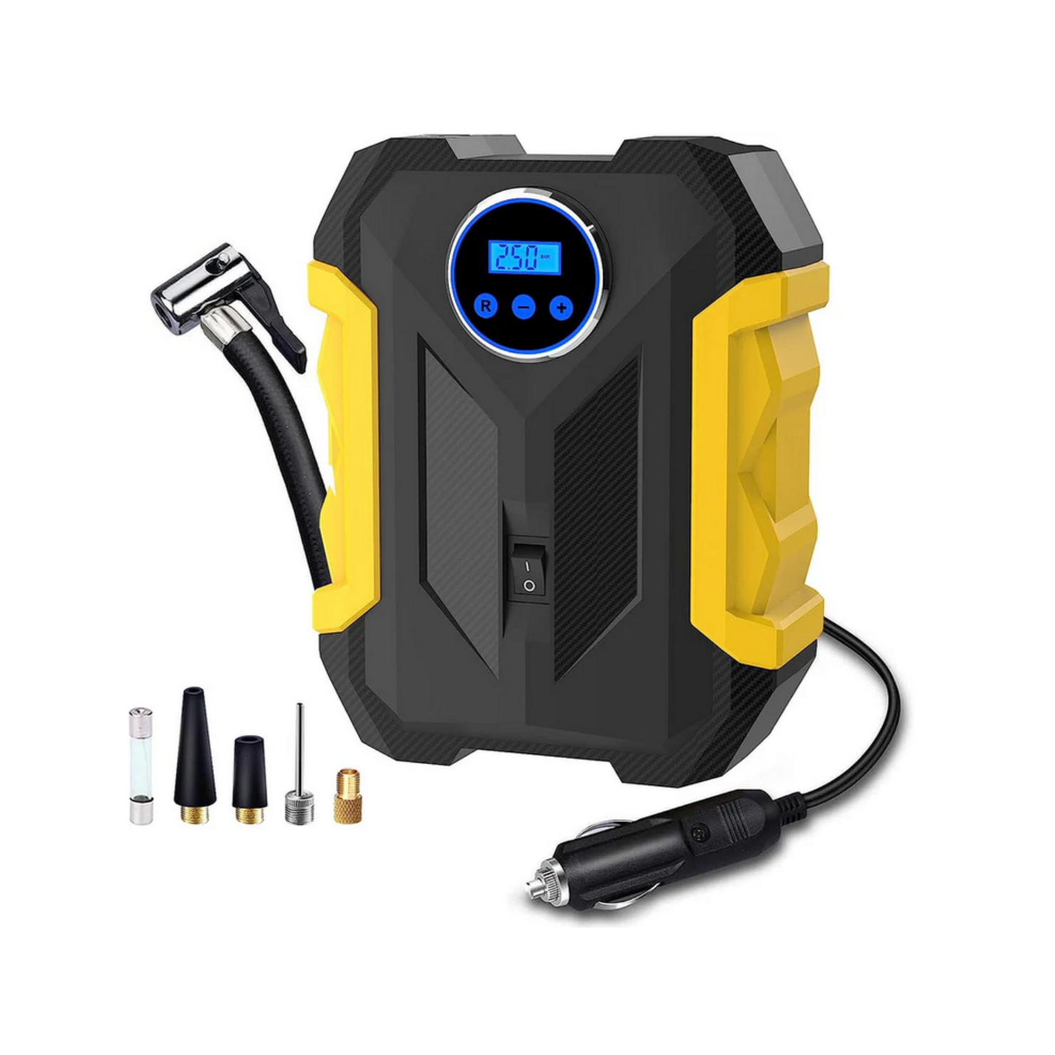 Portable Digital Tire Inflator for Car – 12V DC Air Compressor with LED Light