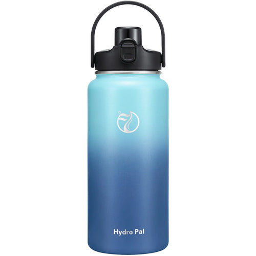 Stainless Steel Water Bottle 40Oz with 2-In-1 Leak Proof Lids(Chug Lid and Straw Lid) Wide Mouth Water Bottle with Straw for Sports and Travel