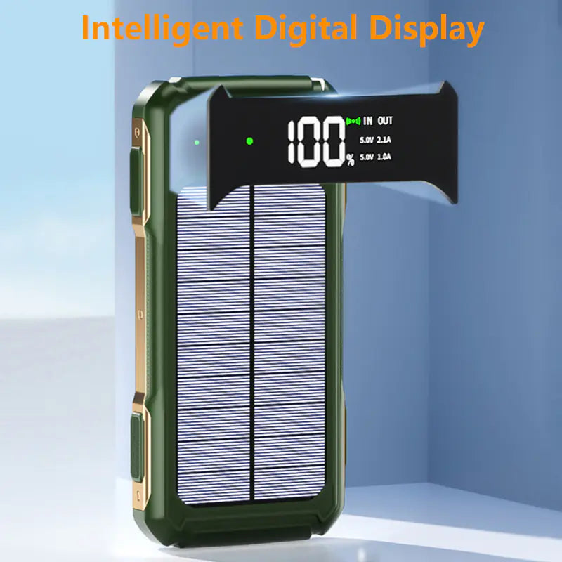 Fast Charging Solar Power Bank (20,000mAh)