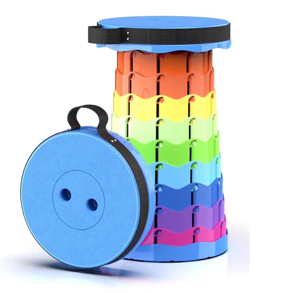 Portable Retractable Folding Stool, Collapsible Stool, Portable Chair for Outdoor, Plastic